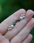 14k Gold Sweetheart Turquoise and Fresh Water Pearl Ear Climber