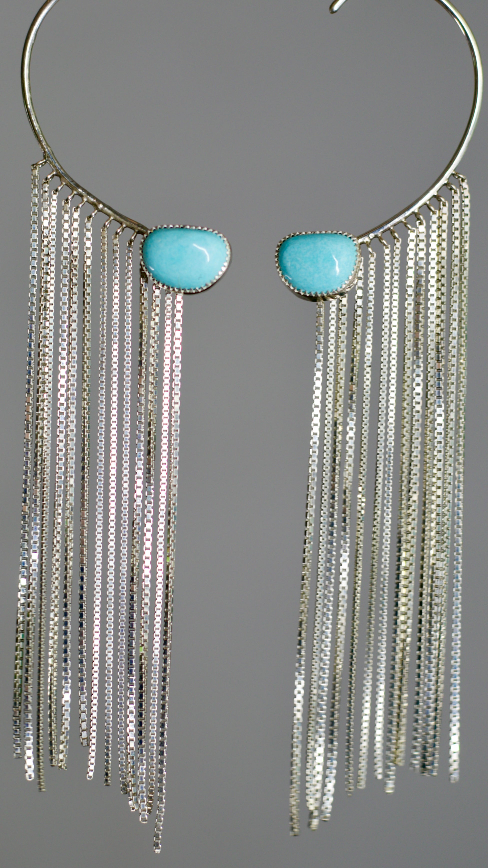 Flow Earrings Baby Blue Turquoise