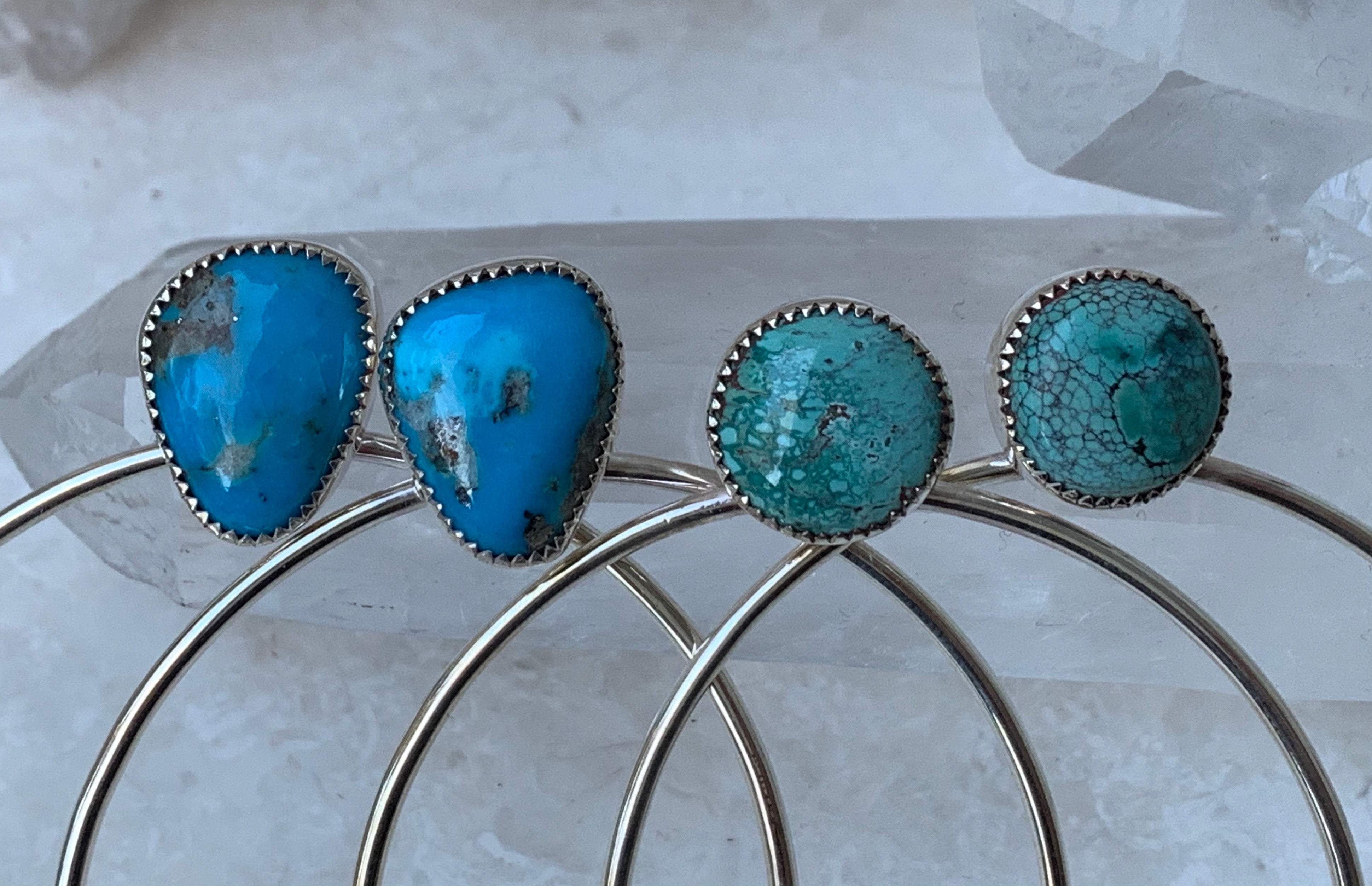 Turquoise Orbit Hoops