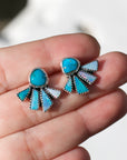 Pre-Order Plume Earrings. Turquoise and Opal