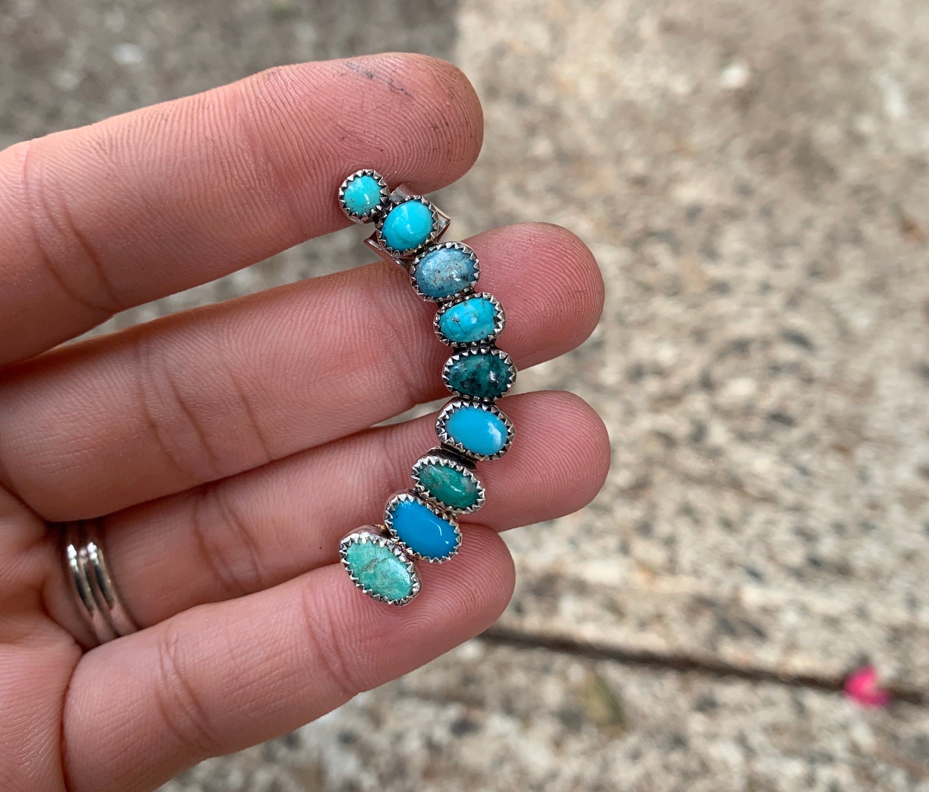 Skinny Turquoise Ear Cuff