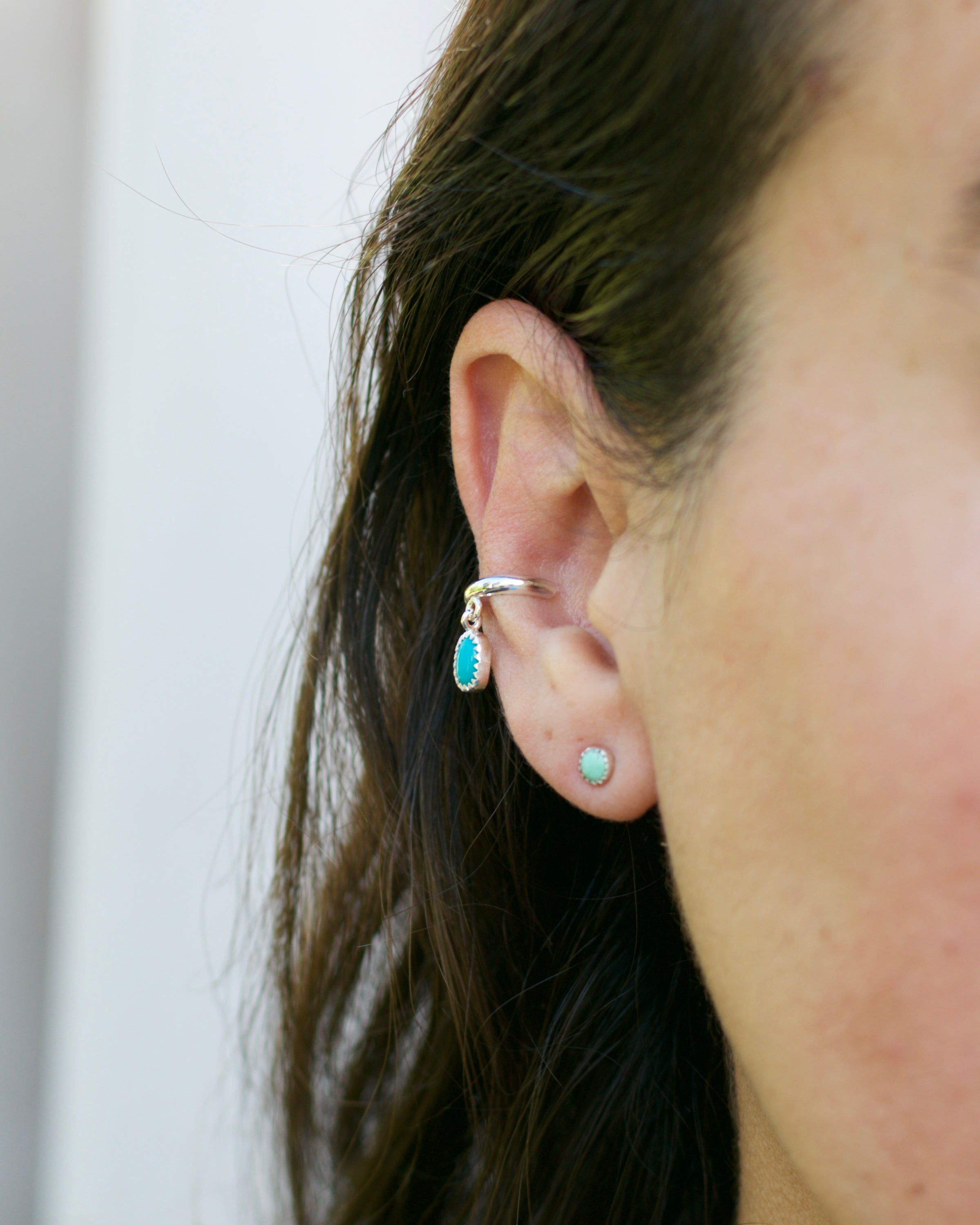 Droplet Ear Cuff - Turquoise
