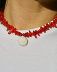 Coral and Shell Necklace