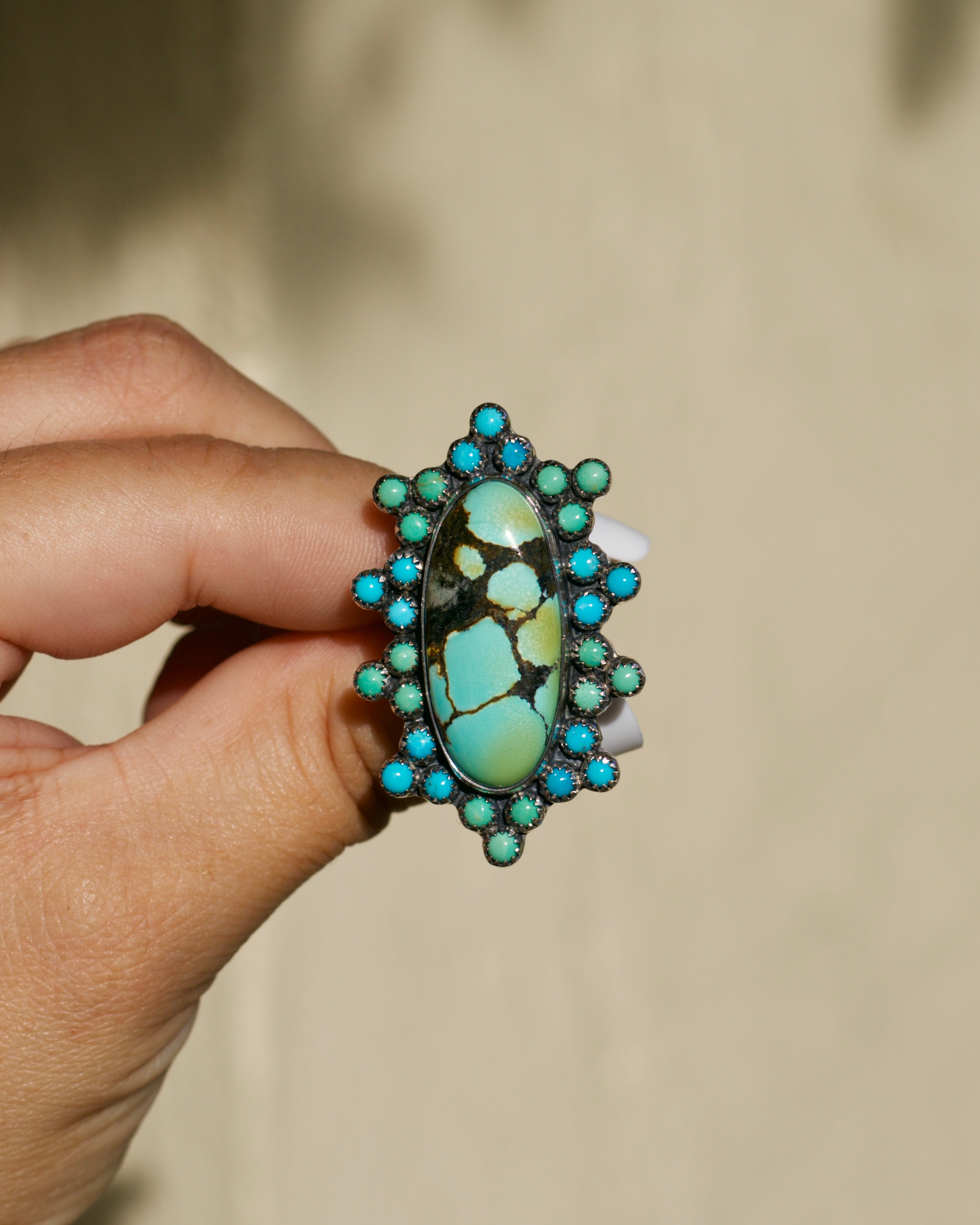 Cluster Queen Turquoise Ring
