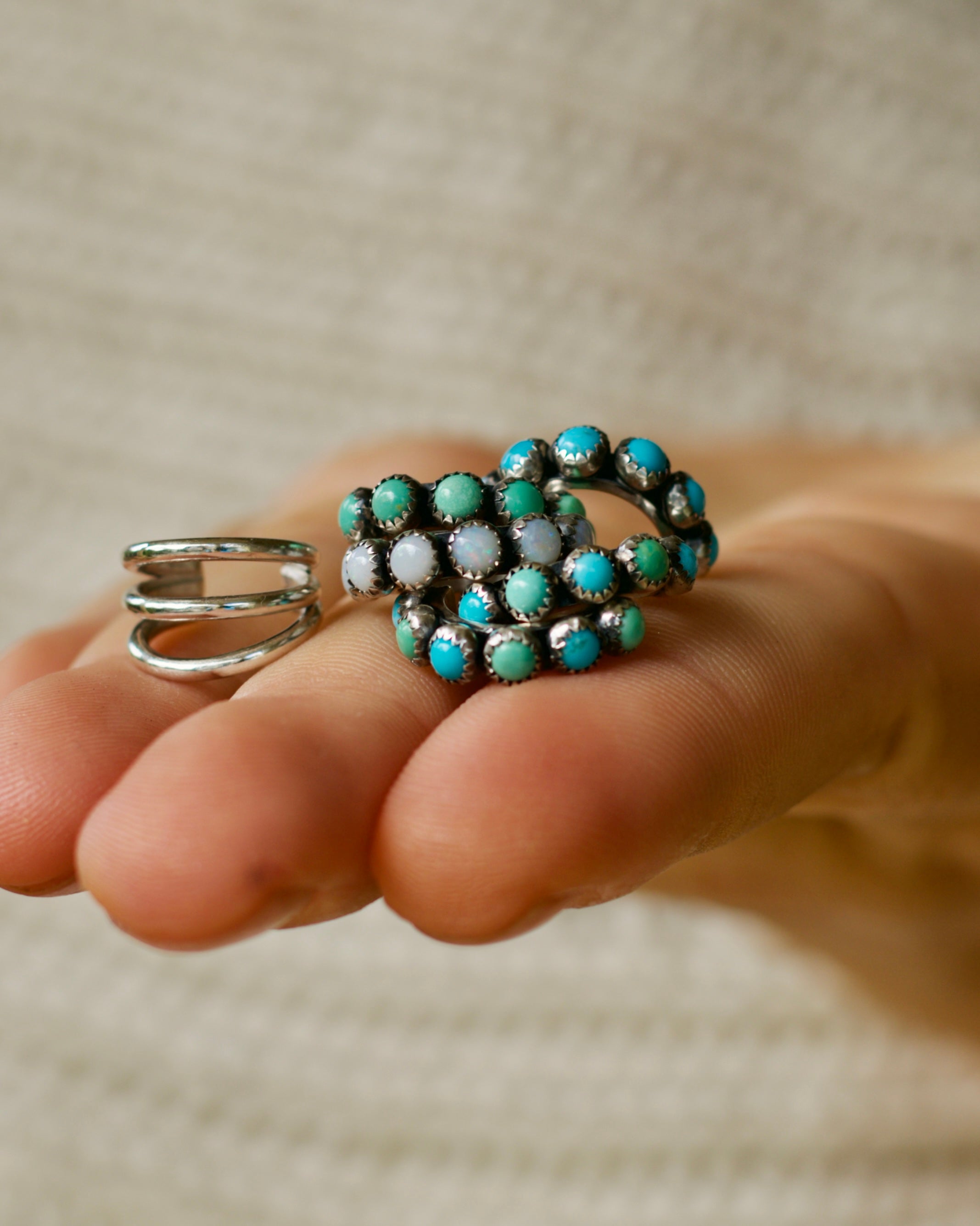 All Blue Turquoise Ear Cuff