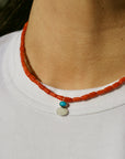 Coral and Turquoise Shell Necklace 