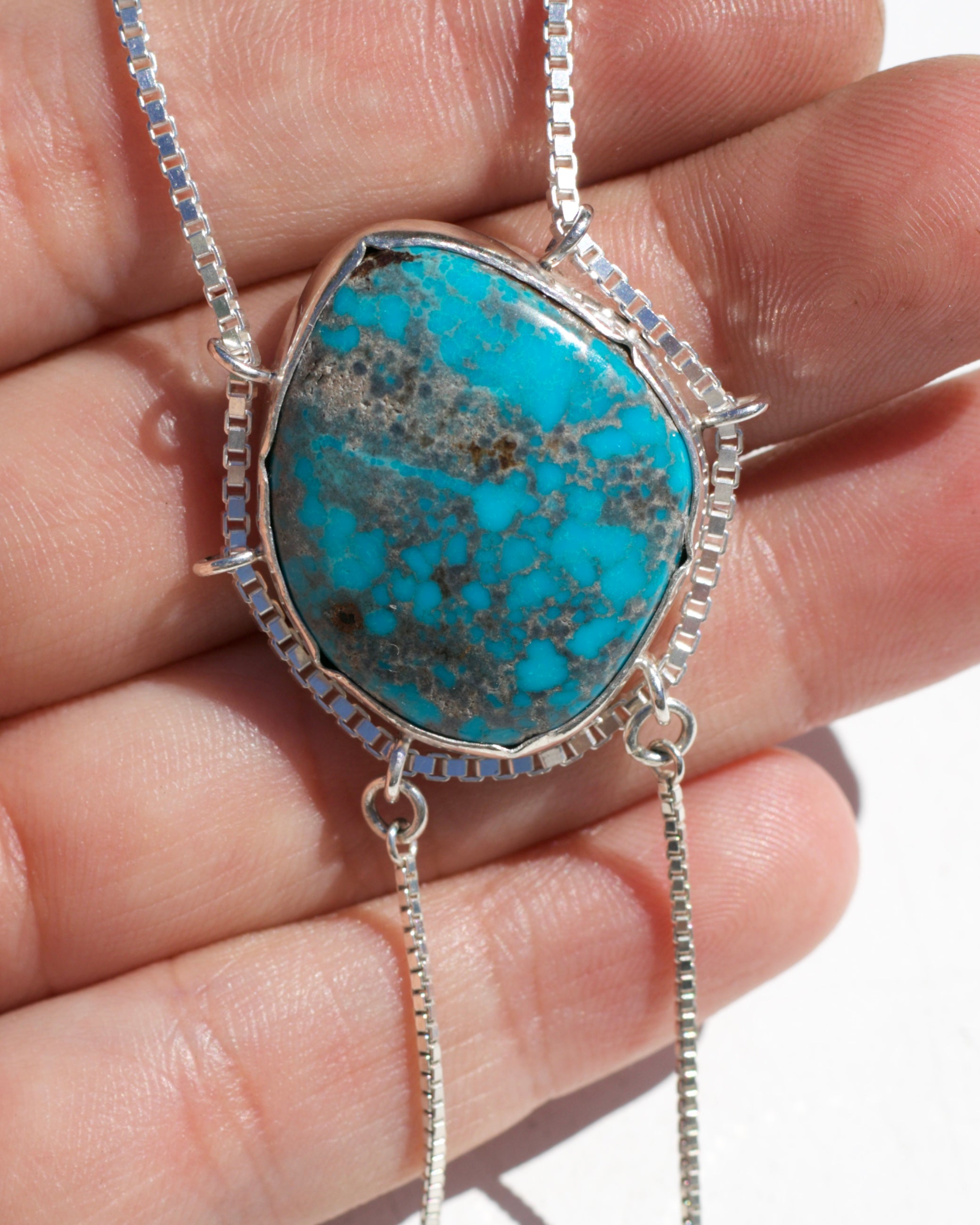 Hang in There. Turquoise Lariat Necklace