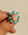 Ocean Jasper and Turquoise Ring - Size 7