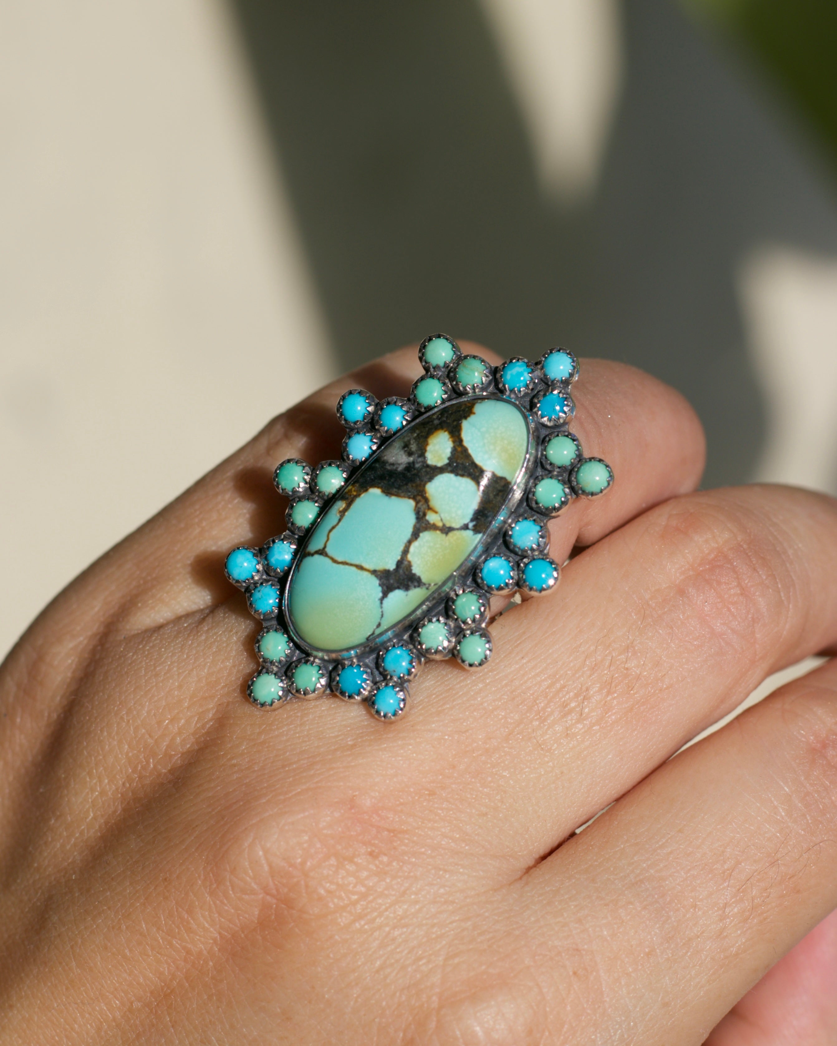 Cluster Queen Turquoise Ring