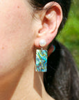 Abalone and Fresh Water Pearl Earrings