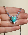 Turquoise Strong Heart chocker / necklace 