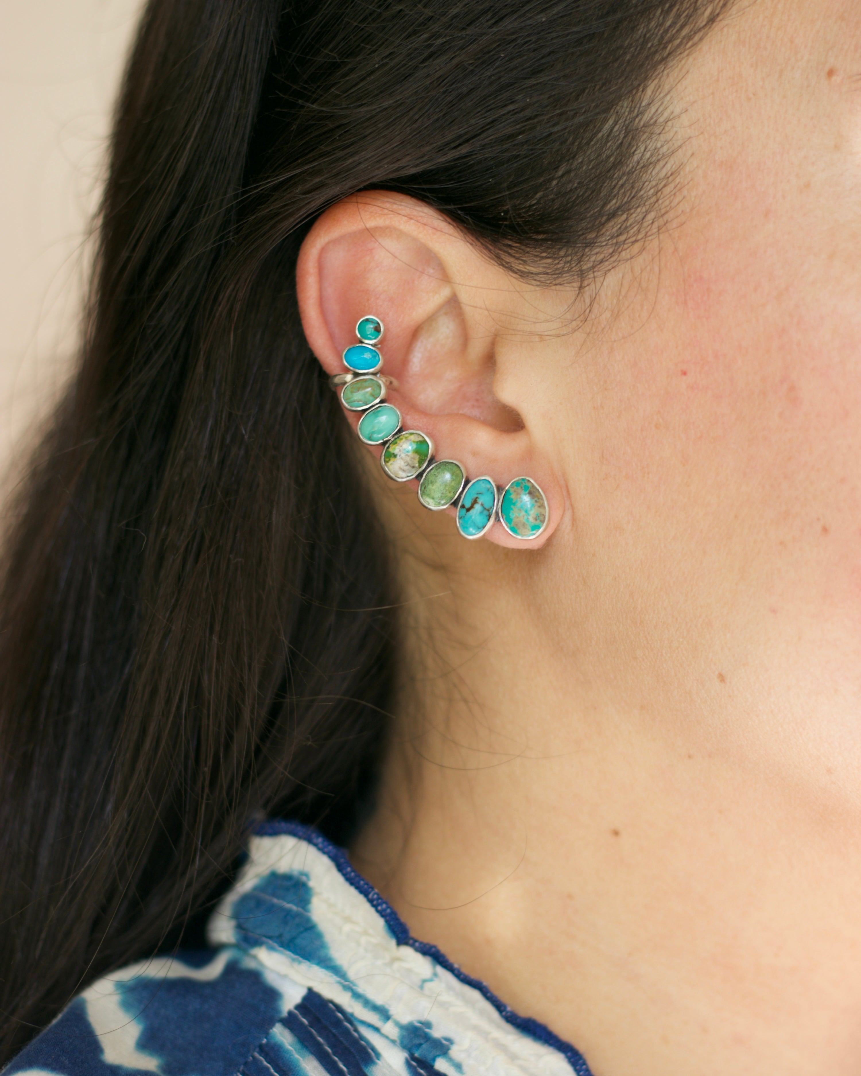 Skinny Turquoise Ear Cuff n.1