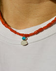 Coral and Turquoise Shell Necklace 