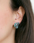 Green Turquoise Butterfly Earrings