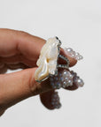 Carved Mother of Pearl Fish Ring