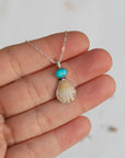 Turquoise and Shell Necklace 