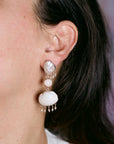 Mermaid Drop Earrings in White