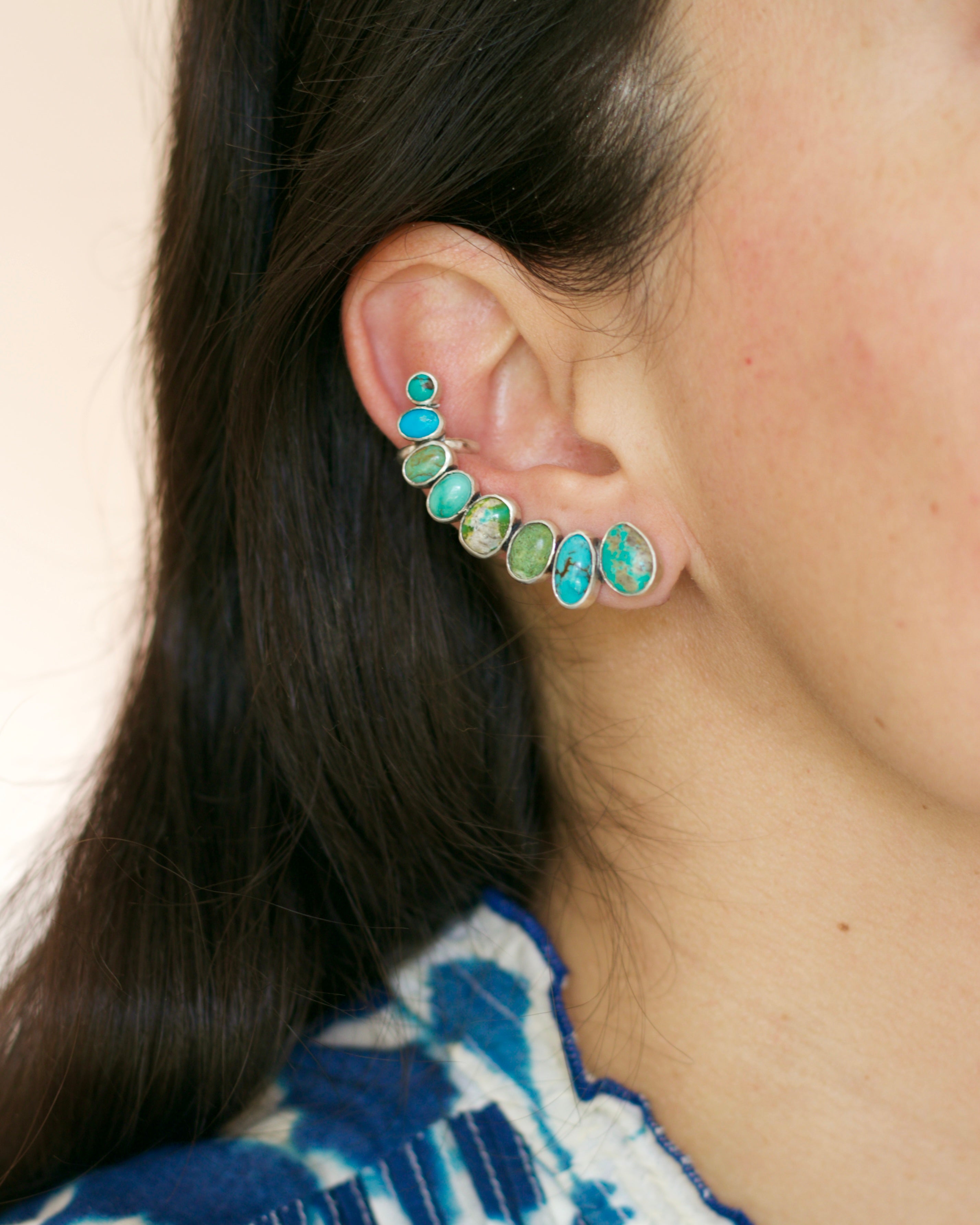 Skinny Turquoise Ear Cuff n.2