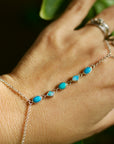 Opal and Turquoise Hand Chain