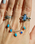 Opal and Turquoise Chain Ring 