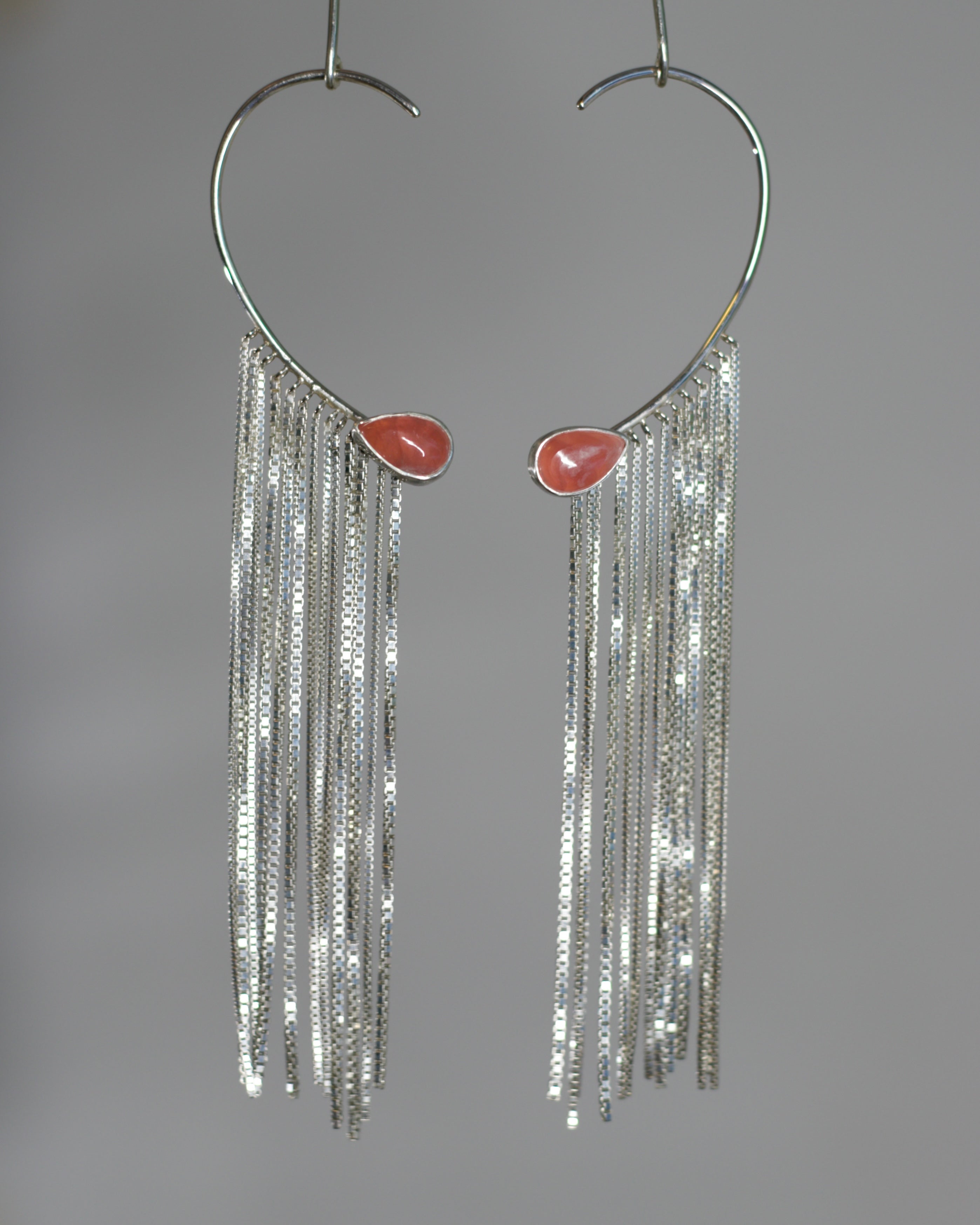 Flow Earrings RHODOCROSITE