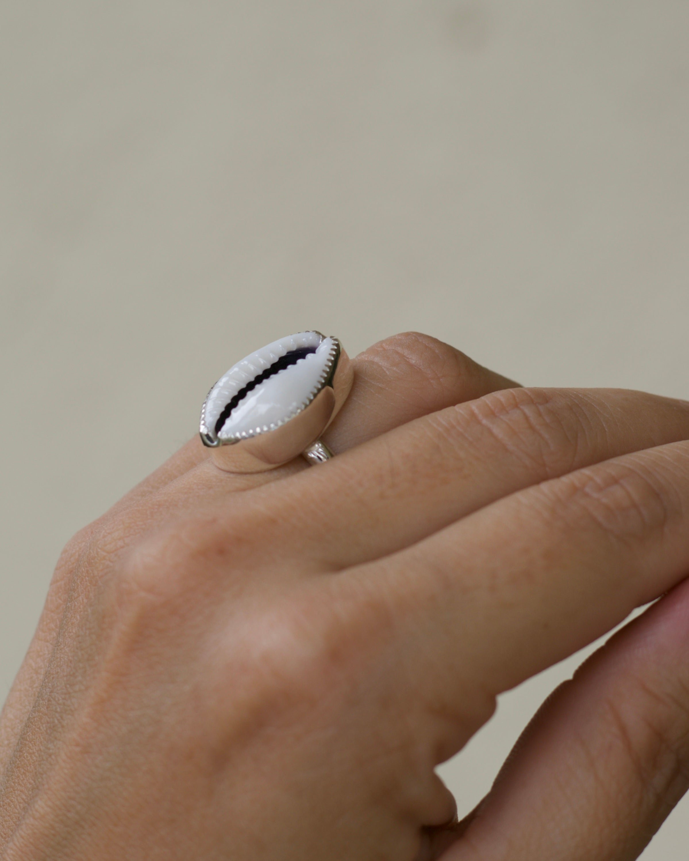 Cowries Shell Ring size 8