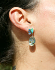 Turquoise, Opal and Abalone Earrings