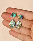 Turquoise, Opal and Abalone Earrings