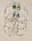 Star Hoops in Fresh Water Pearl