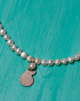 White Mermaid Necklace in Pearl