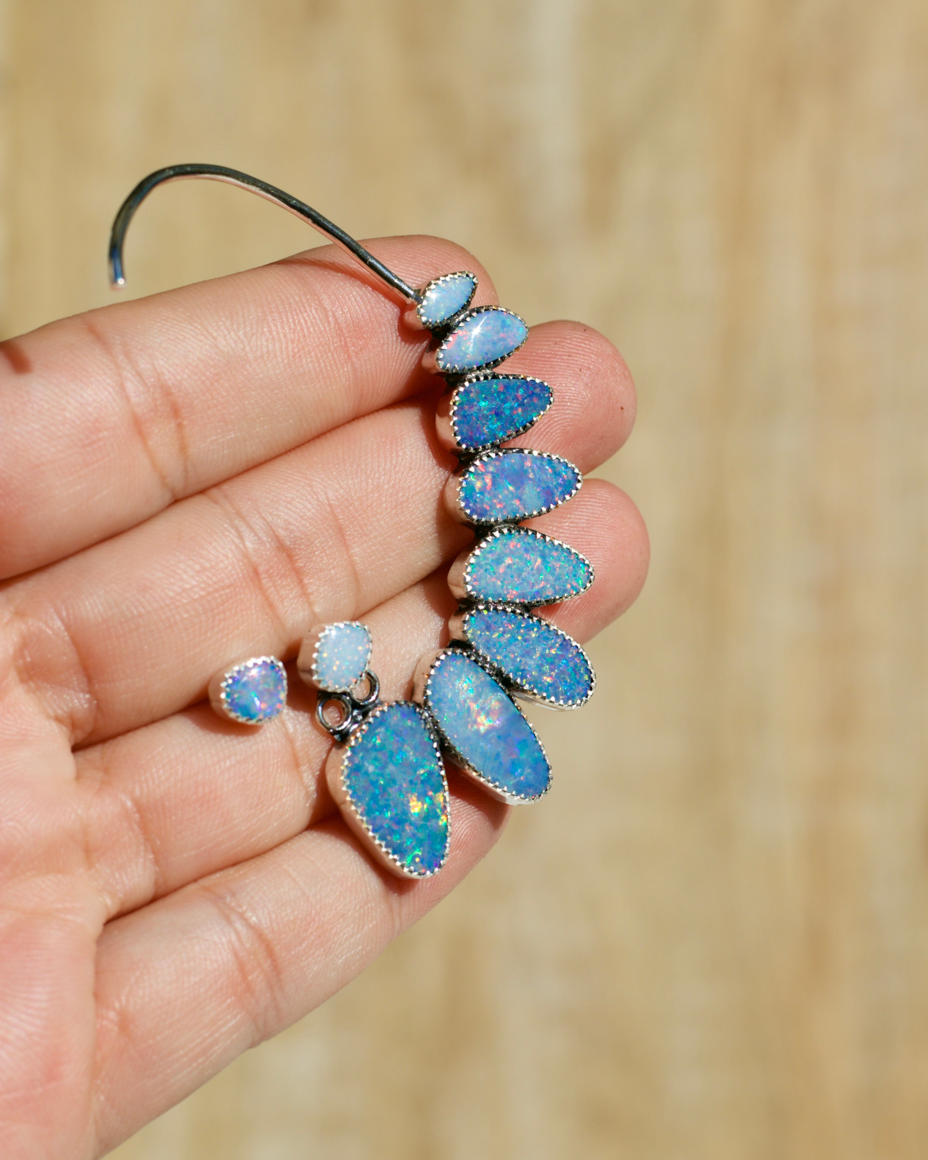 Over the Ear Climber n.12 Opal