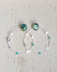 Star Hoops in Turquoise