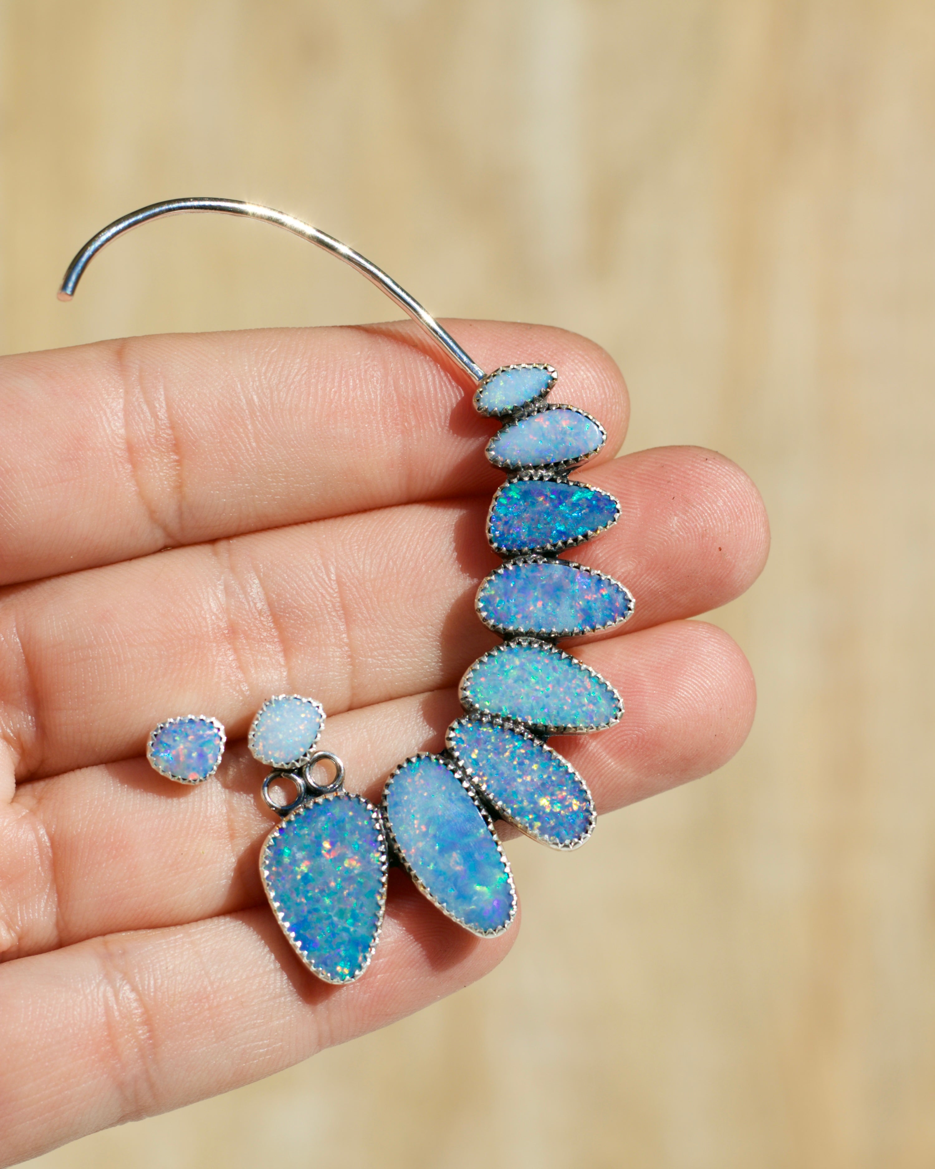 Over the Ear Climber n.12 Opal