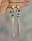 Flora Earrings in Pearl