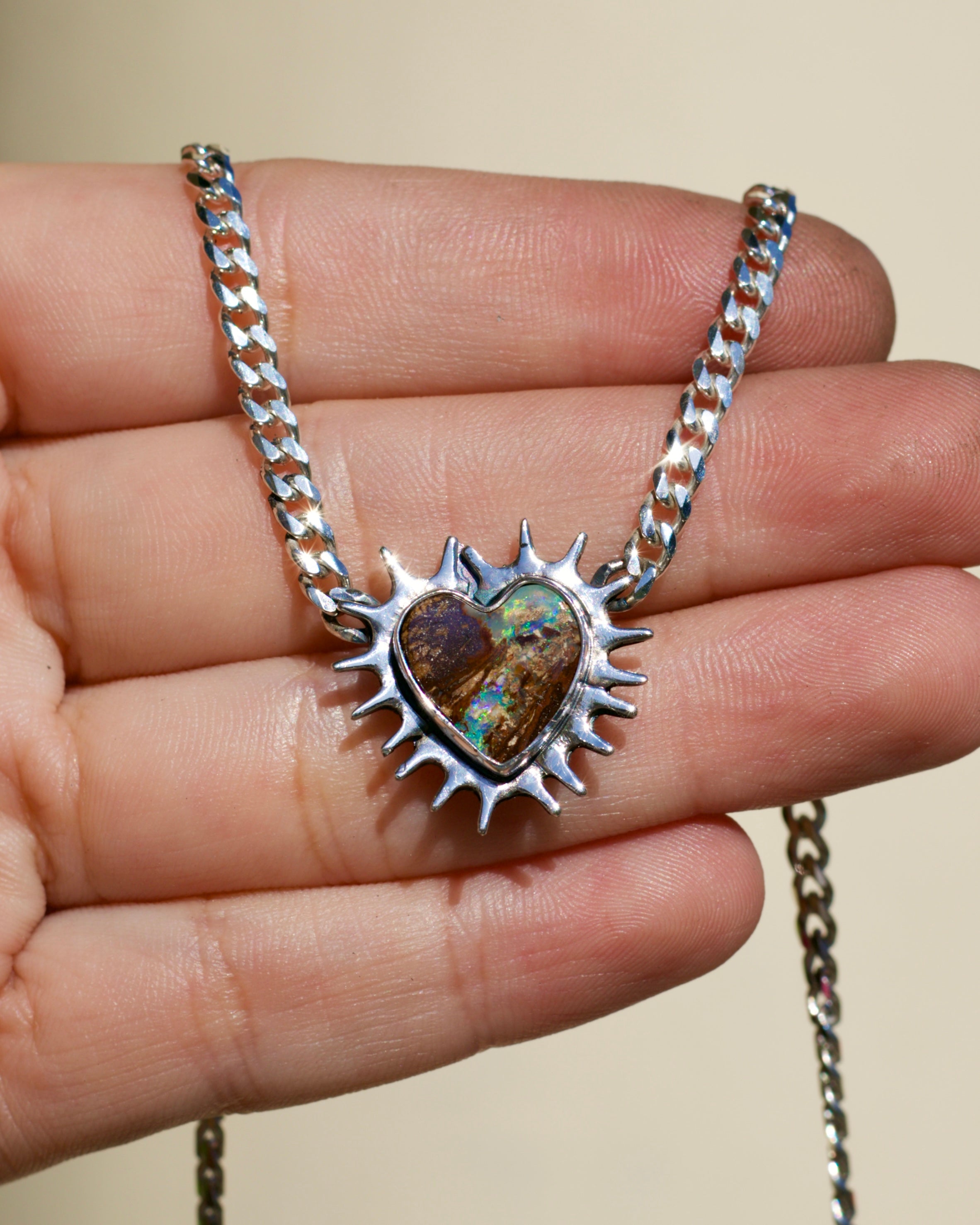 Opal Strong Heart chocker / necklace 