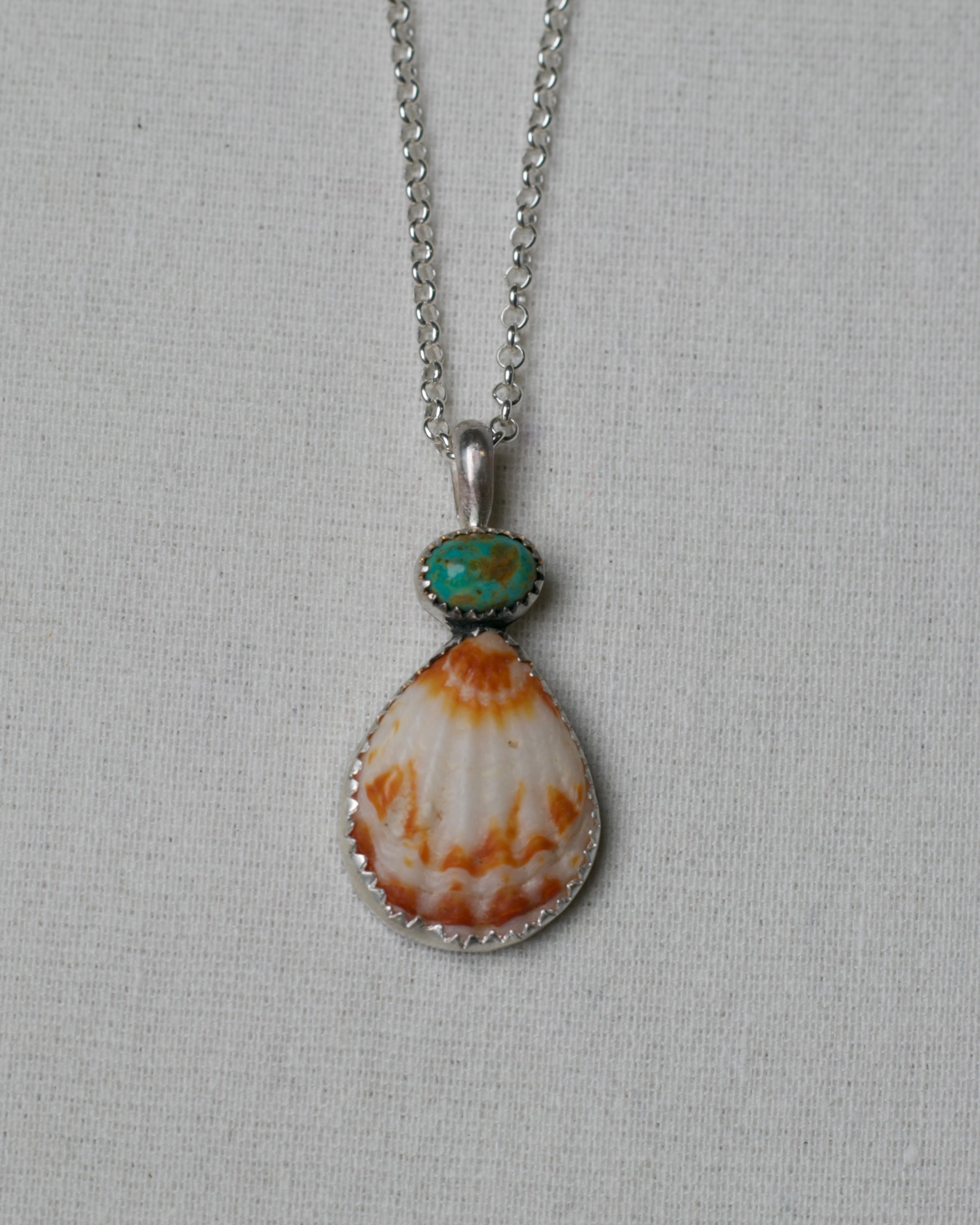 Turquoise and Shell Necklace 