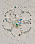 Star Hoops in Fresh Water Pearl