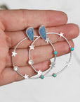 Star Hoops in Opal - PRE-ORDER