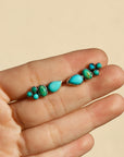 Sweetheart Turquoise Ear Climber Pair - Mixed Turquoise