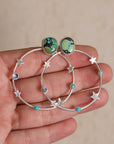 Star Hoops in Turquoise