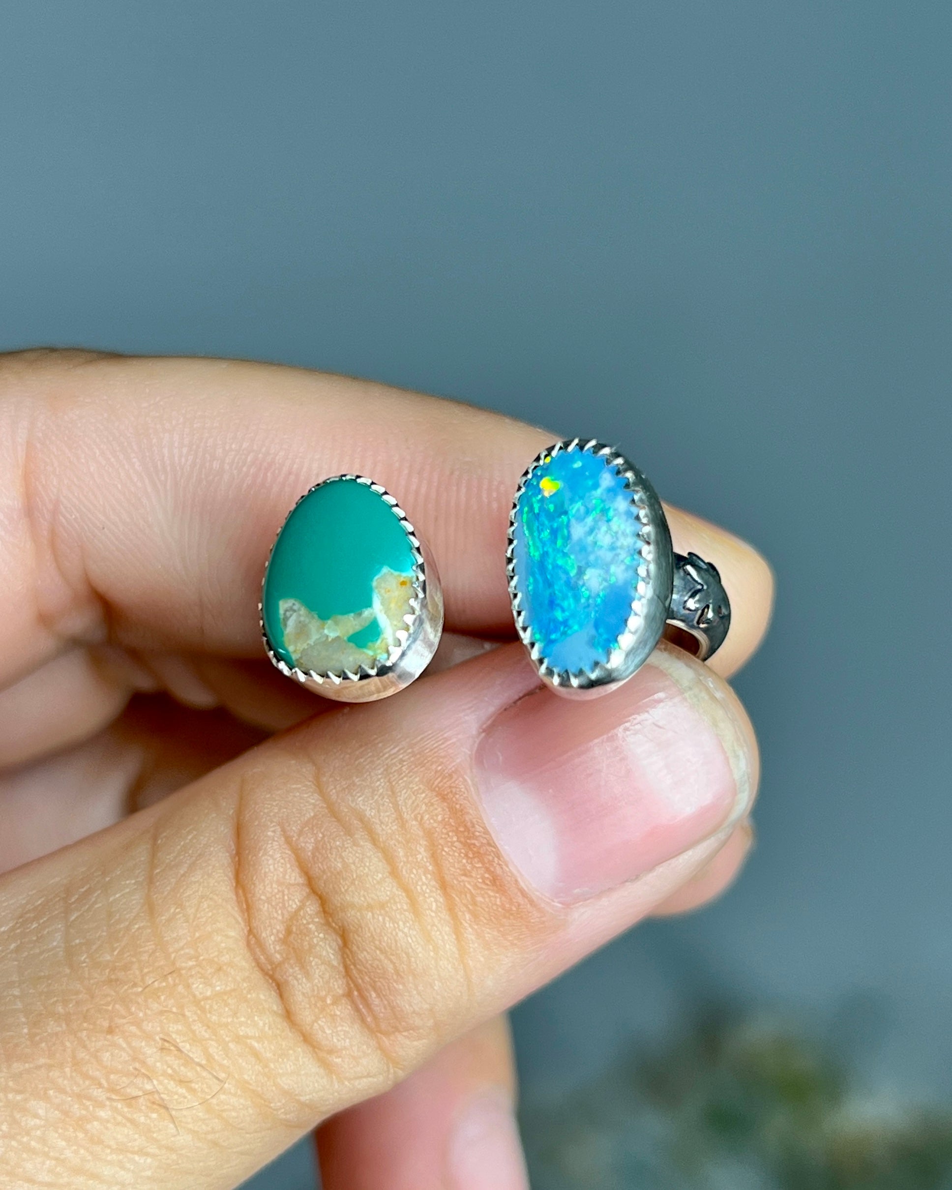 Open Ring Turquoise and Opal