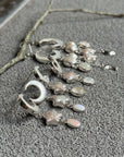 Small Dream Land Earrings. White Opal