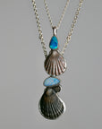 Black Shell & Opal Mermaid Necklace B