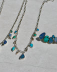 Turquoise and Opal Bells Necklace (with handmade chain)