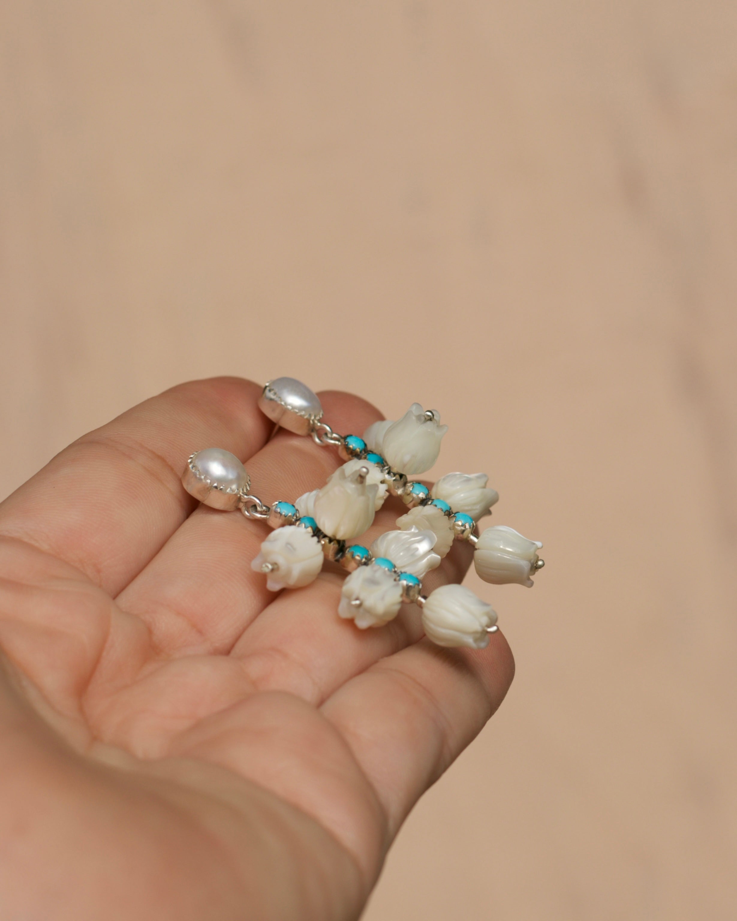 Blue Lilly Earrings