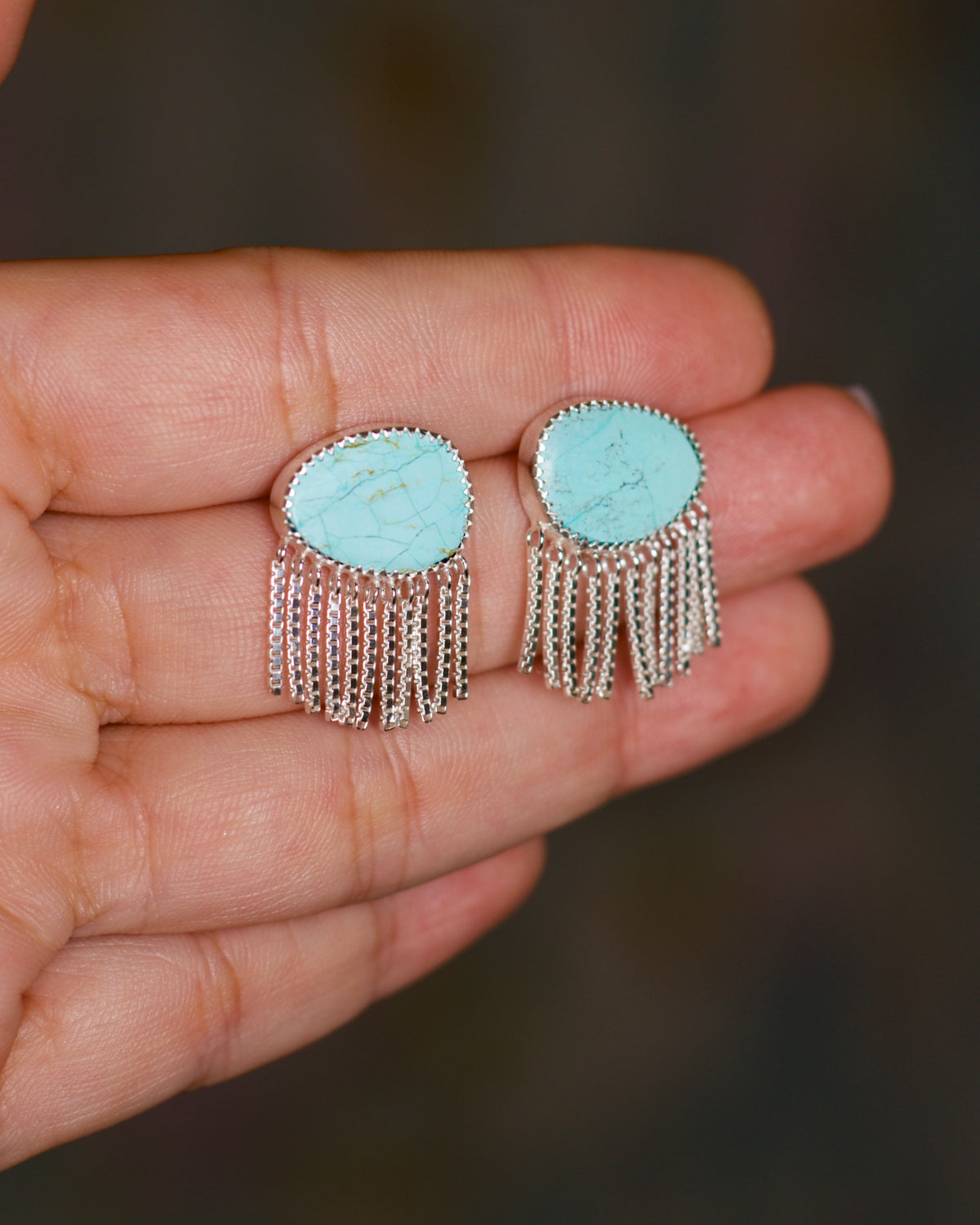 Fringe Earrings in Turquoise - PRE ORDER
