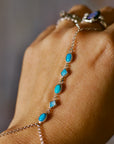 Opal and Turquoise Hand Chain