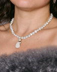 White Mermaid Necklace in Pearl