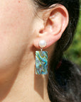 Abalone and Fresh Water Pearl Earrings