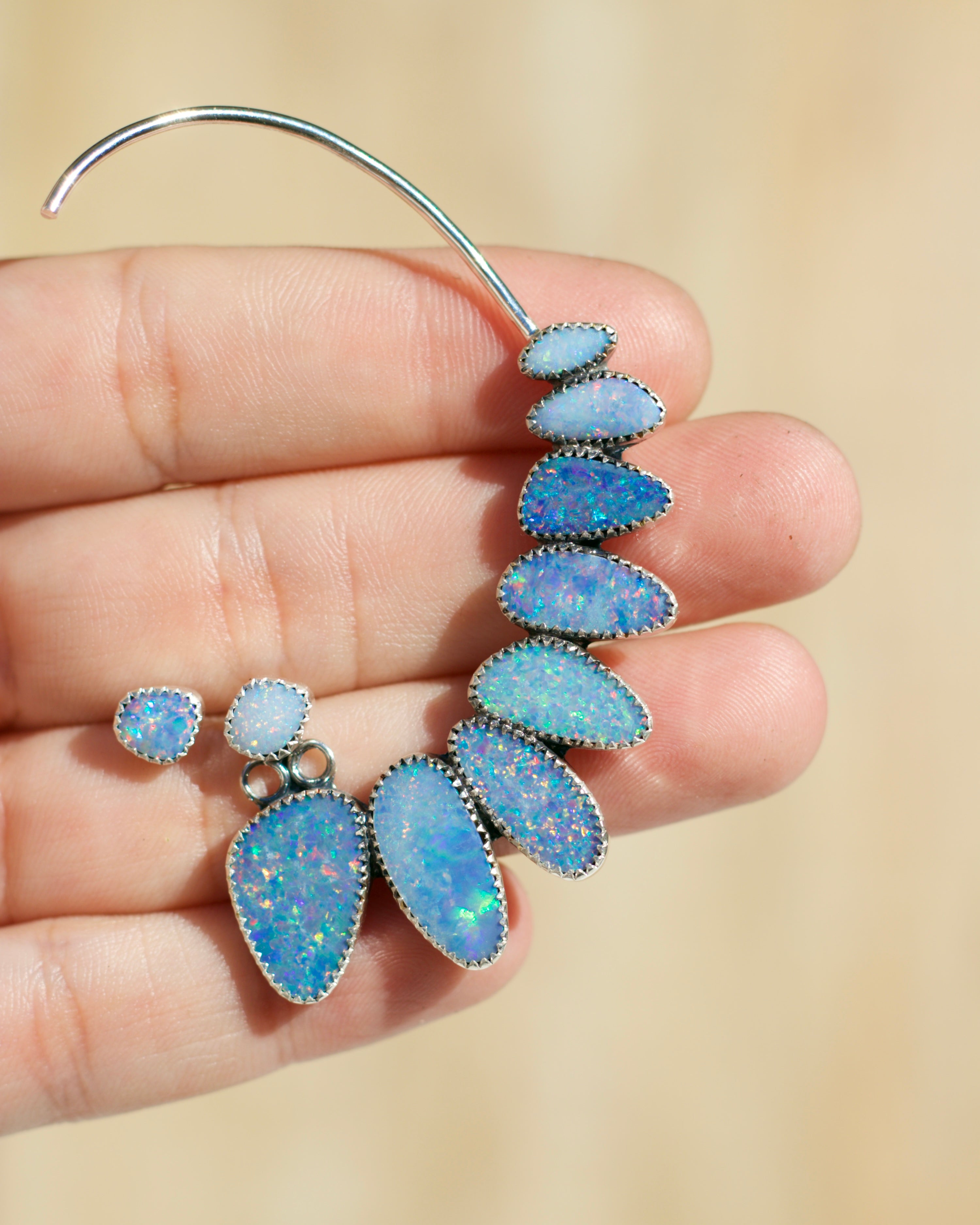 Over the Ear Climber n.12 Opal